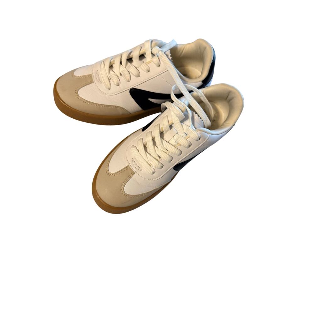 DV by Dolce Vita retro-style women's sneakers White upper, a black swoosh 8.5